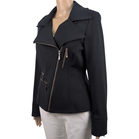 Bianca Nygard Jackets & Blazers - Bianca Nygard Zip Blazer size 6 zippered pockets & cuffs shoulder pads